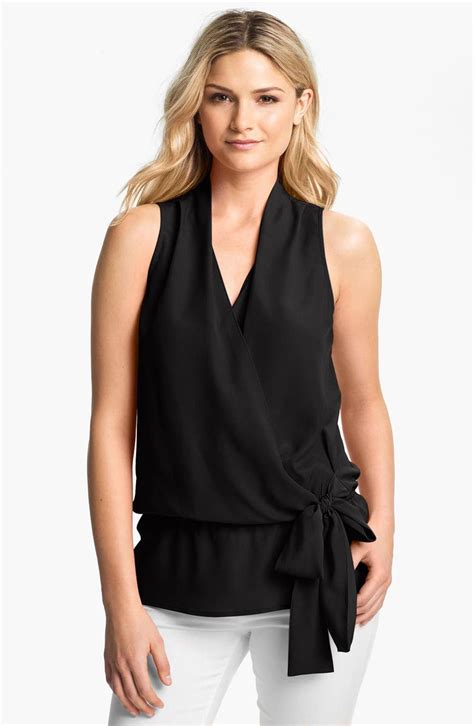 blouses michael kors|michael kors sleeveless blouses.